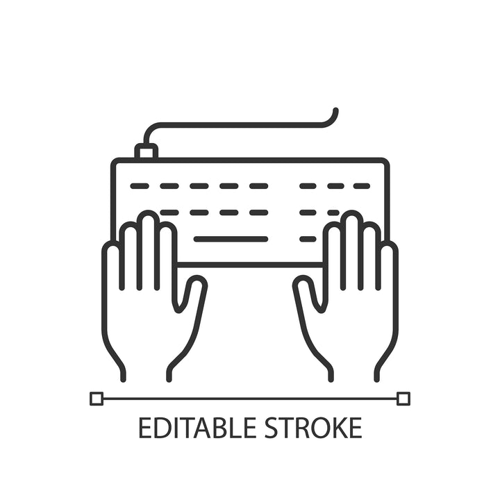 Learning modern professions linear icons set