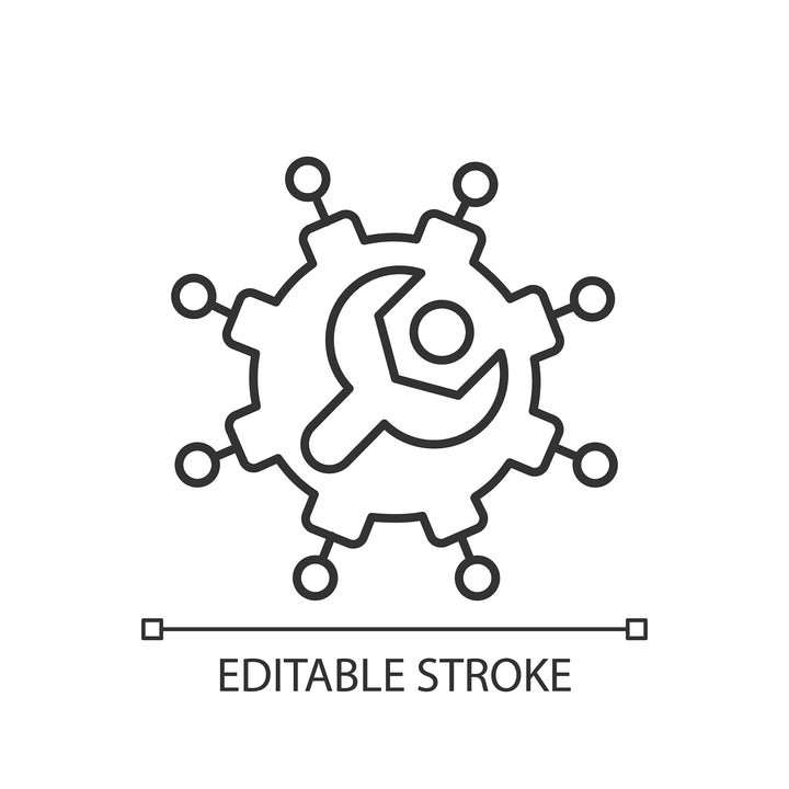Learning modern professions linear icons set