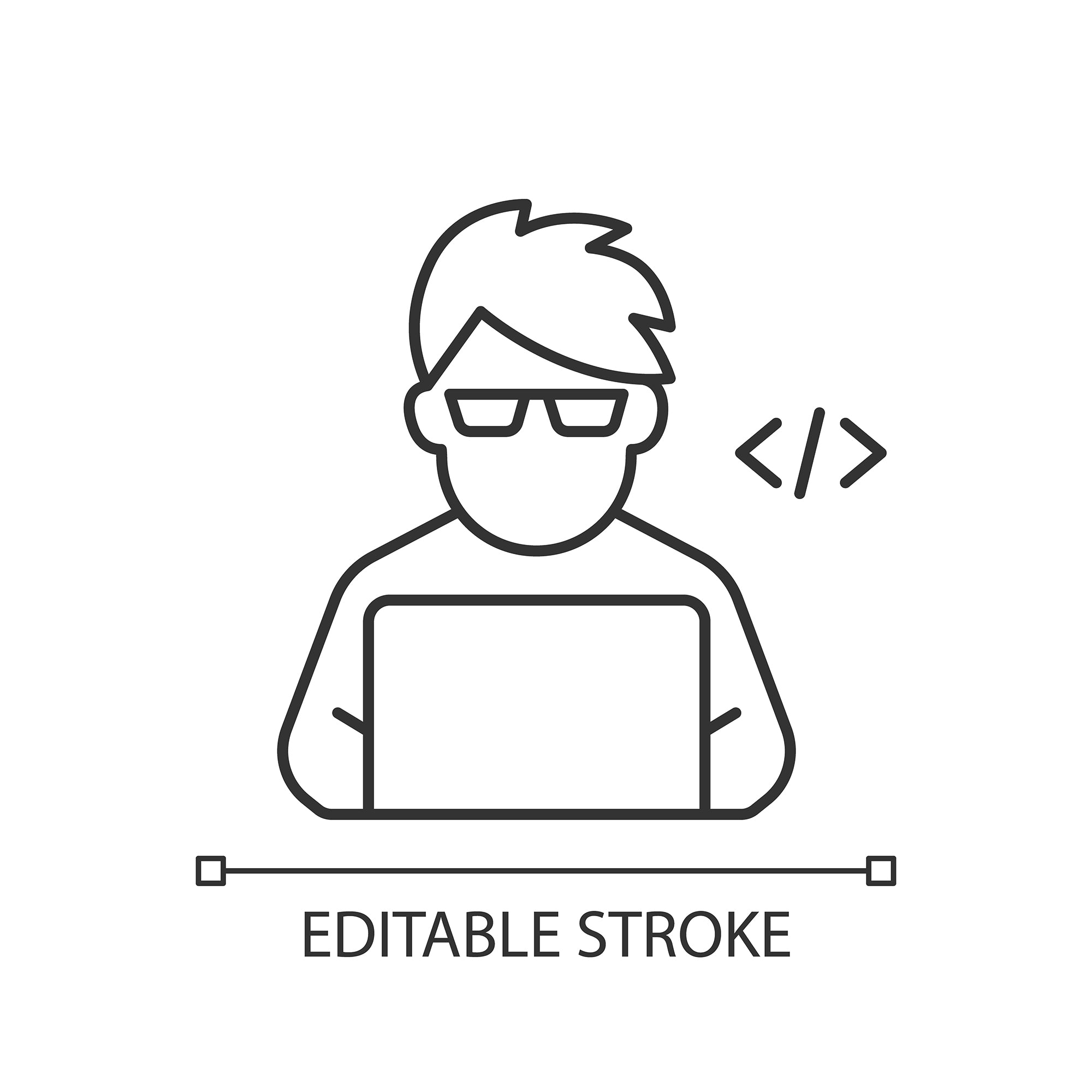 Learning modern professions linear icons set