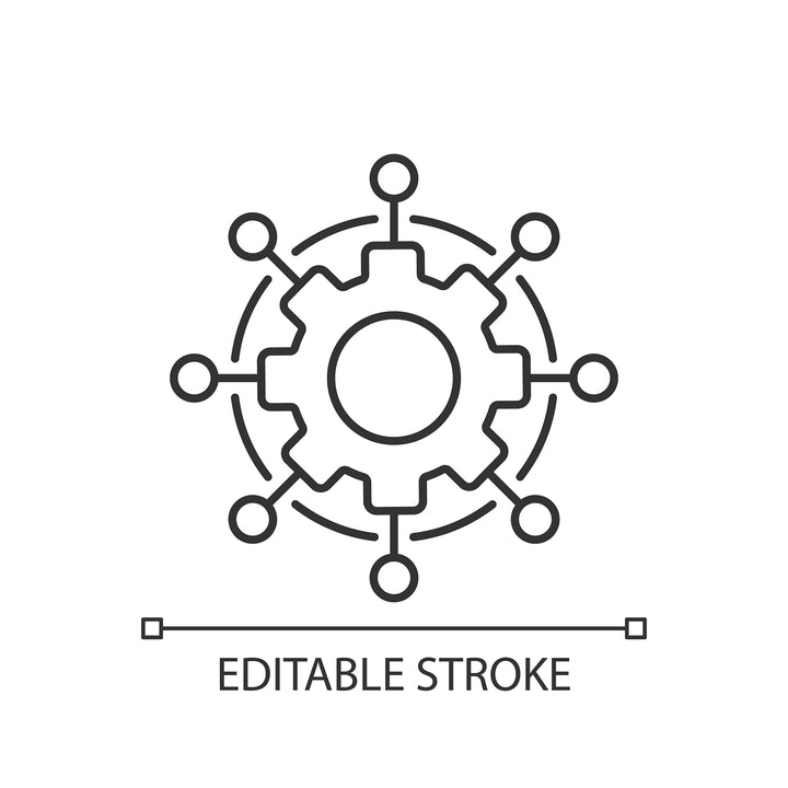 Learning modern professions linear icons set