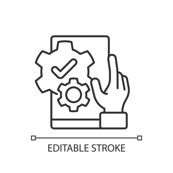 Learning modern professions linear icons set