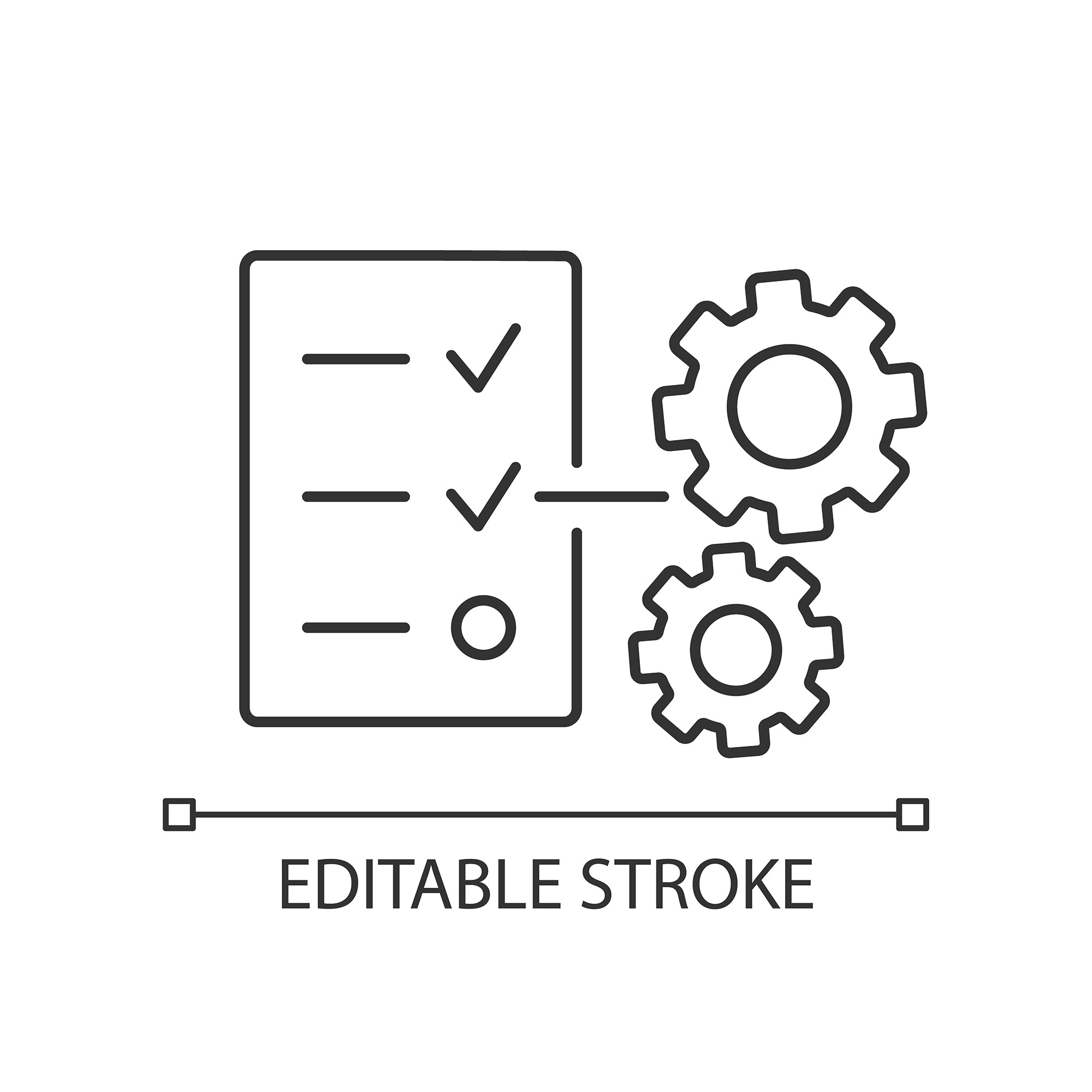 Organizational ethics linear icons set