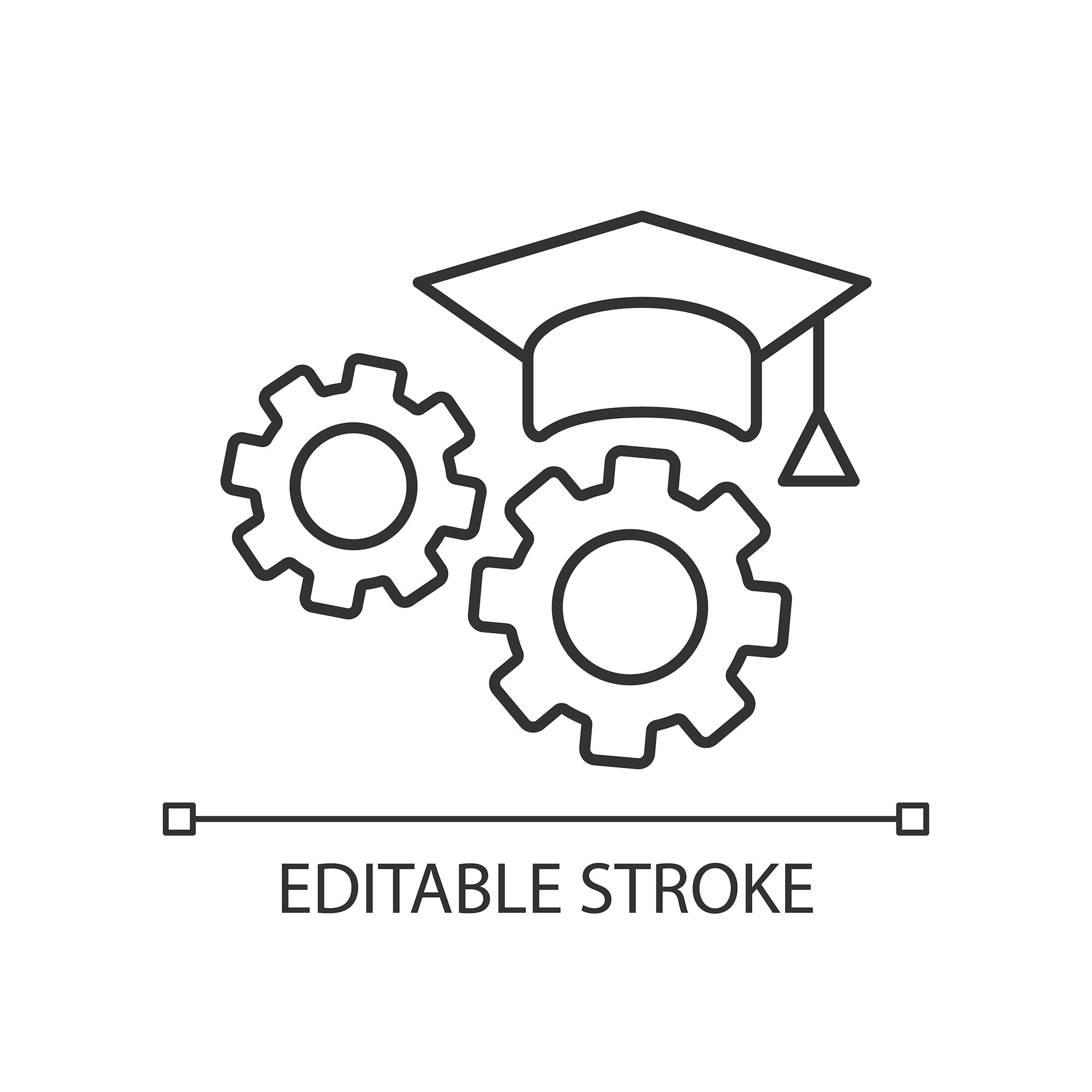 Organizational ethics linear icons set