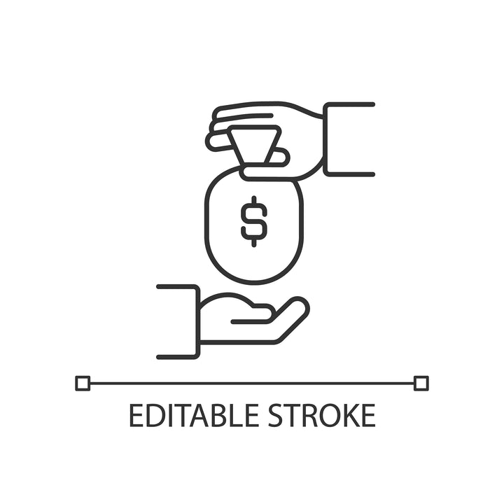 Organizational ethics linear icons set