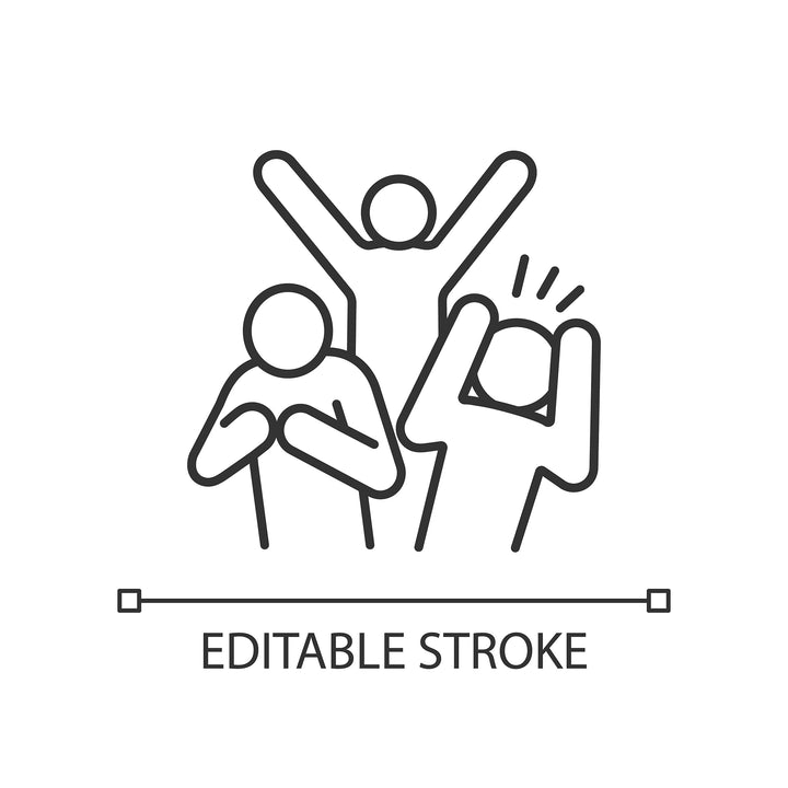 Organizational ethics linear icons set
