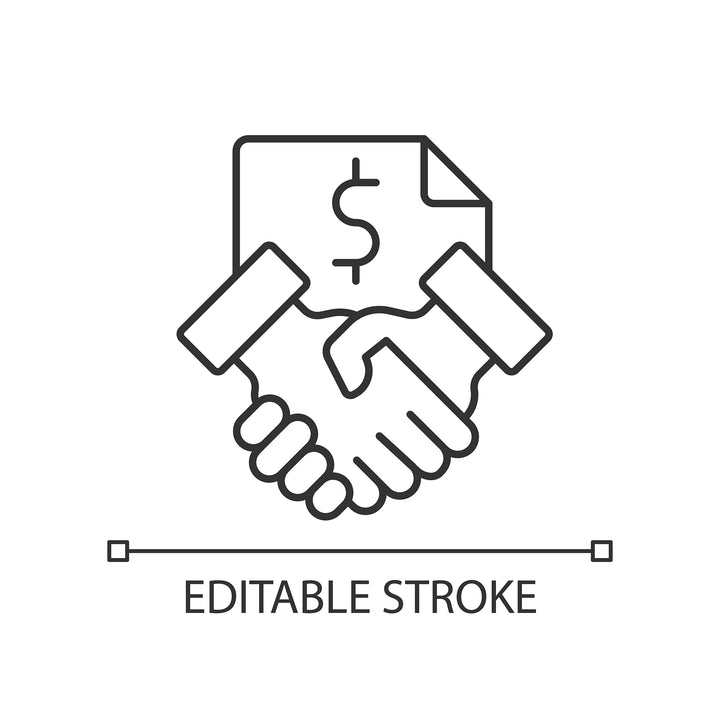 Organizational ethics linear icons set