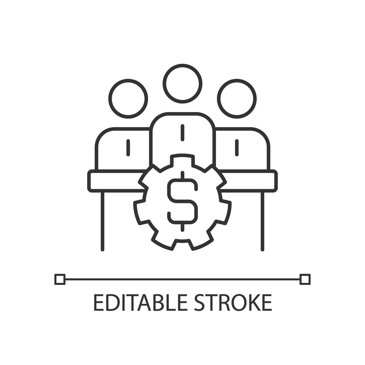 Organizational ethics linear icons set
