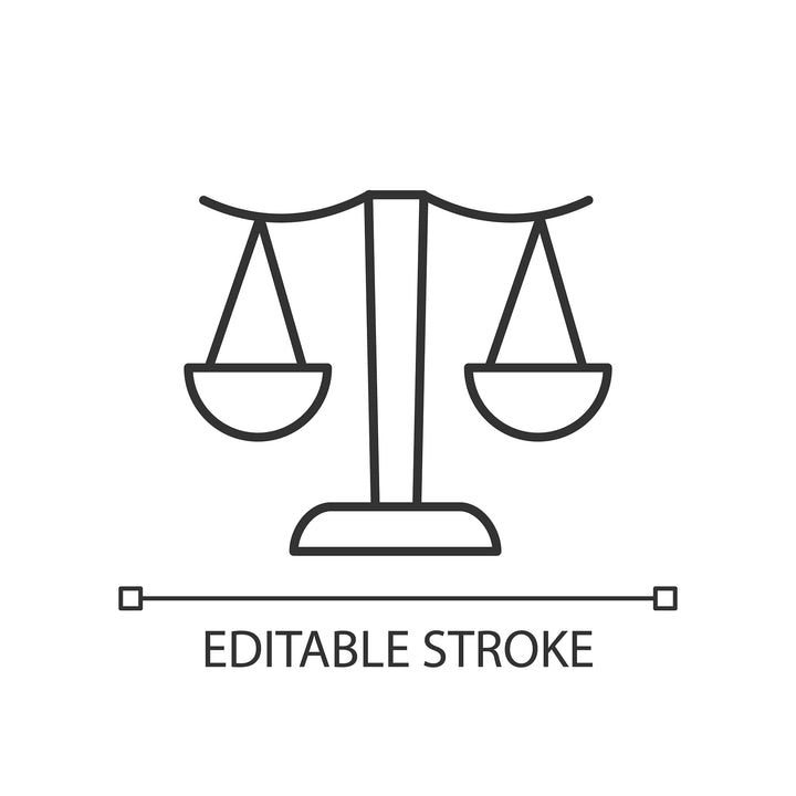 Organizational ethics linear icons set