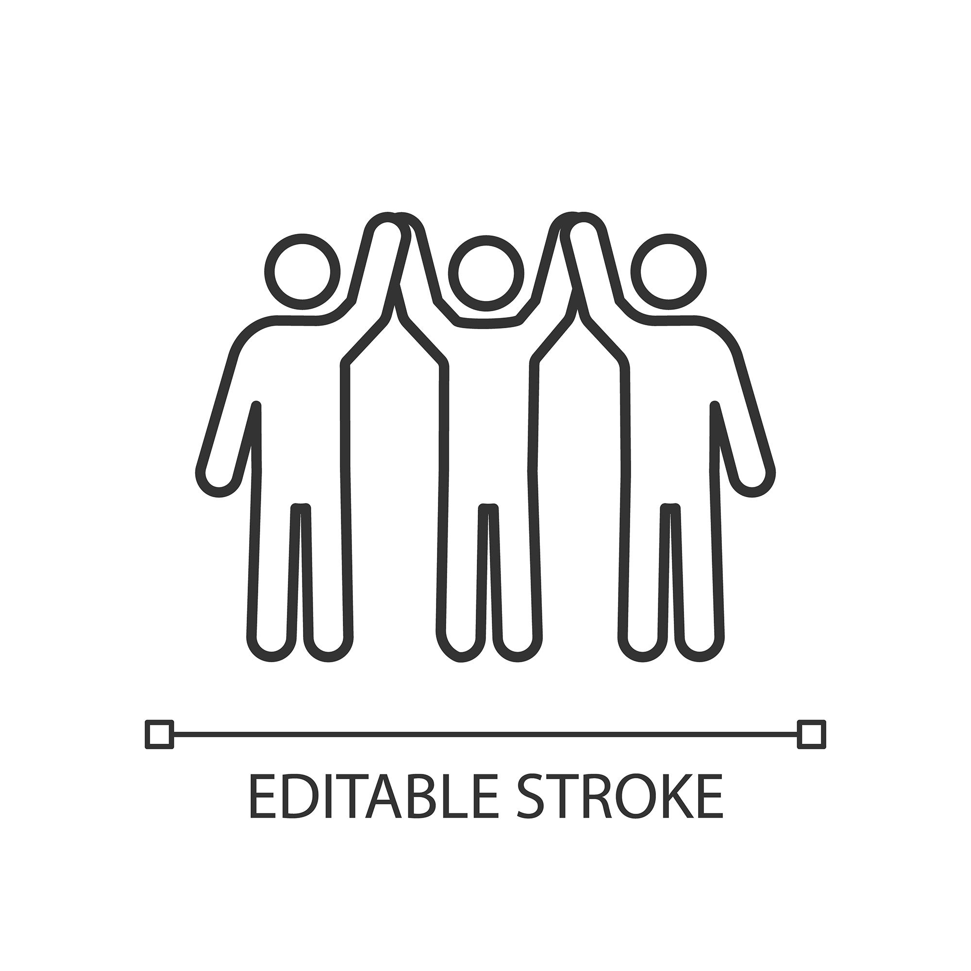 Organizational ethics linear icons set