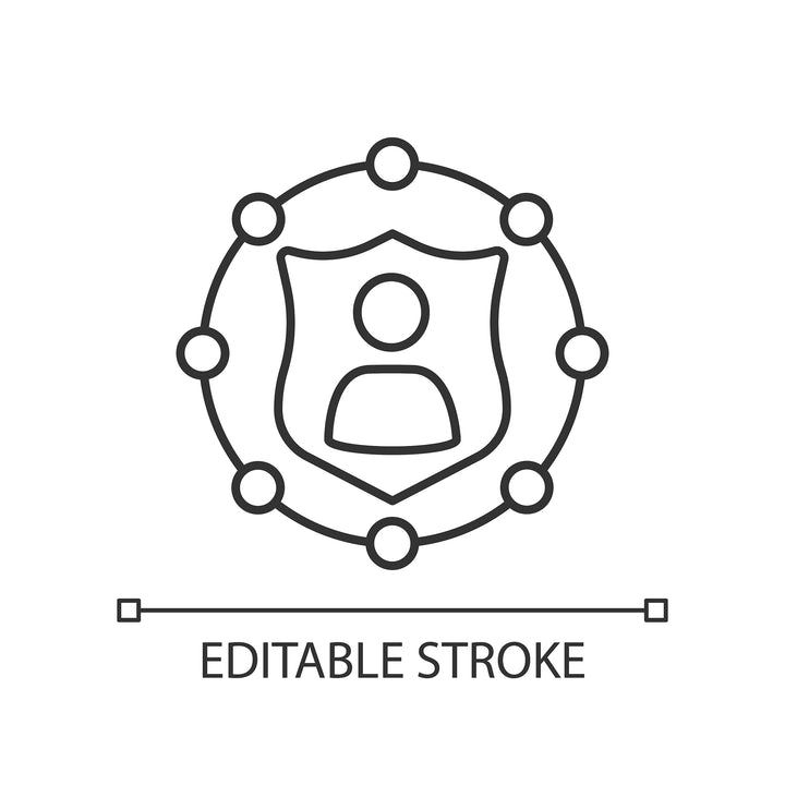 Organizational ethics linear icons set