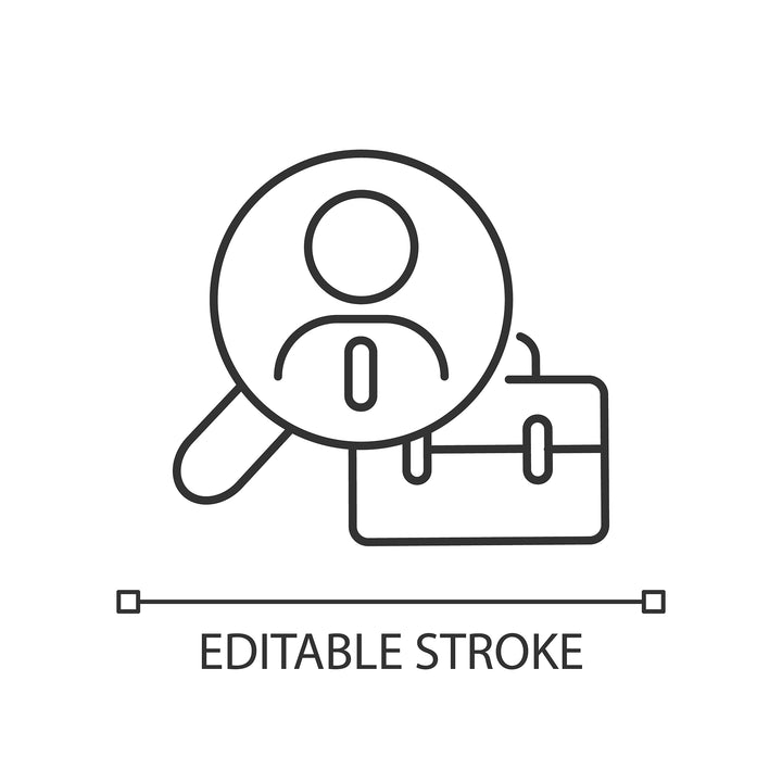 Organizational ethics linear icons set