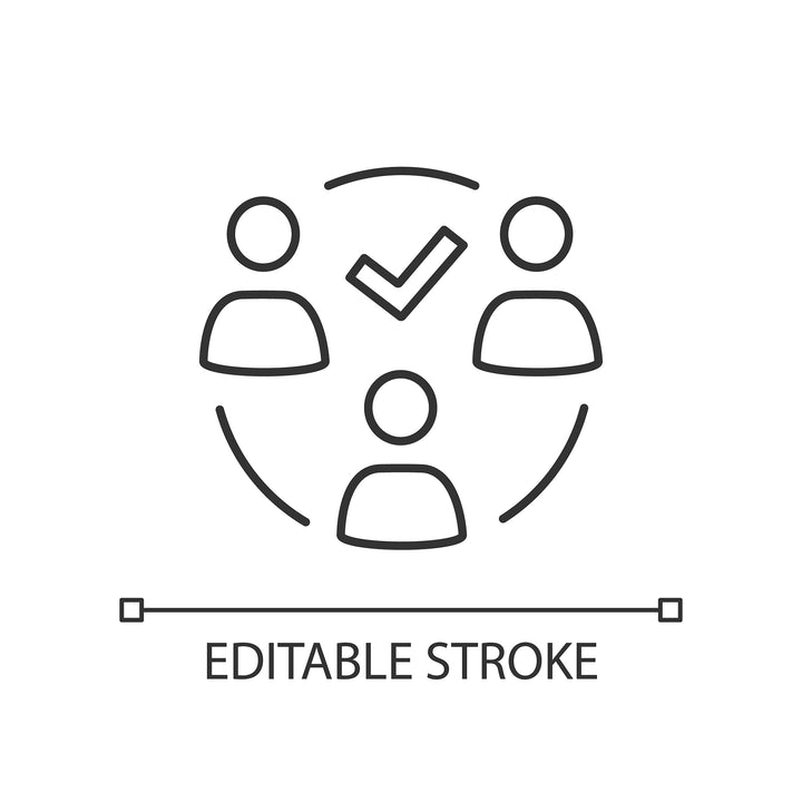 Organizational ethics linear icons set