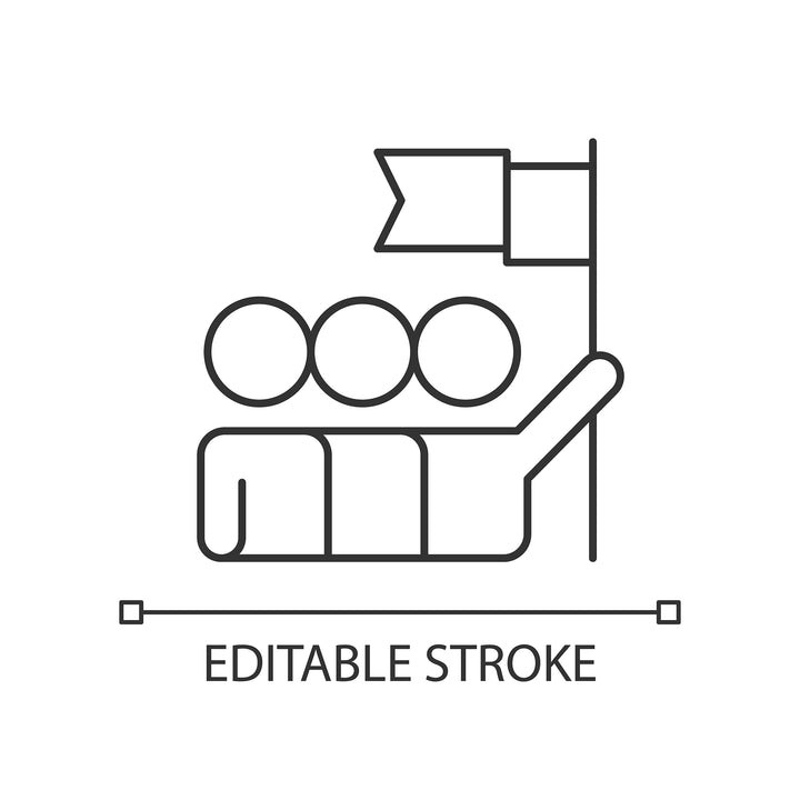 Organizational ethics linear icons set