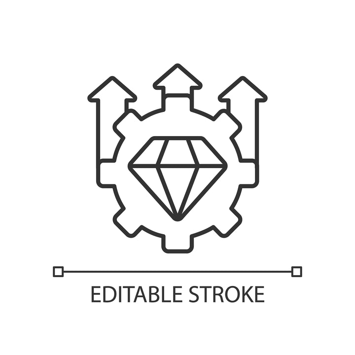 Organizational ethics linear icons set