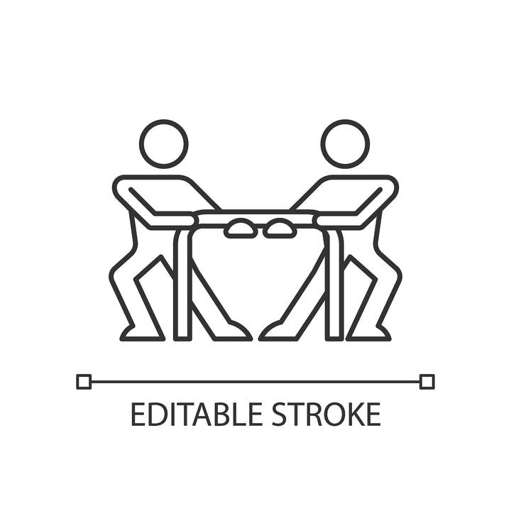 Organizational ethics linear icons set
