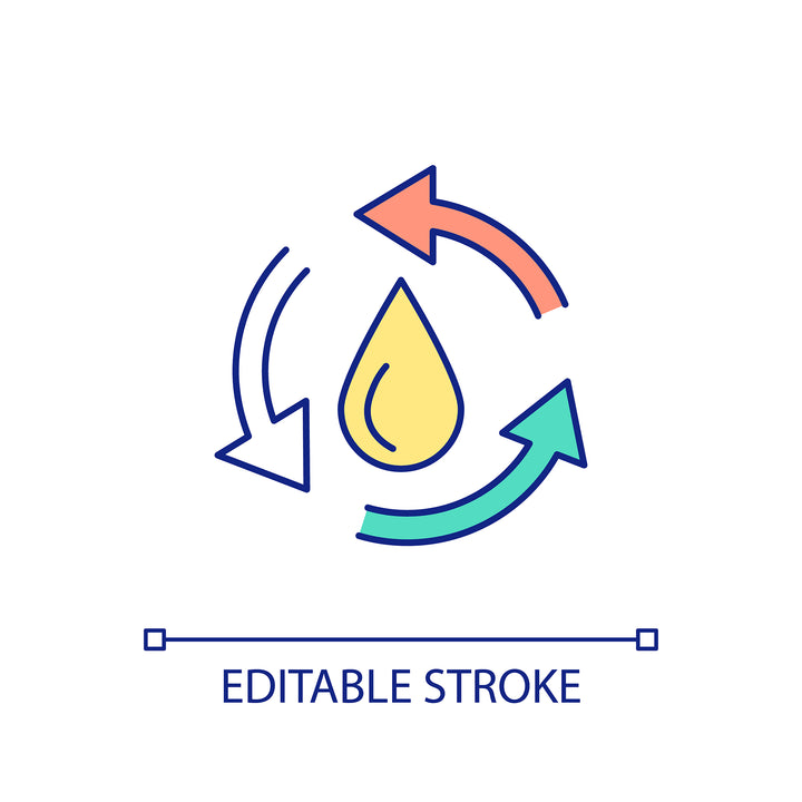 Energy efficiency RGB color icons set