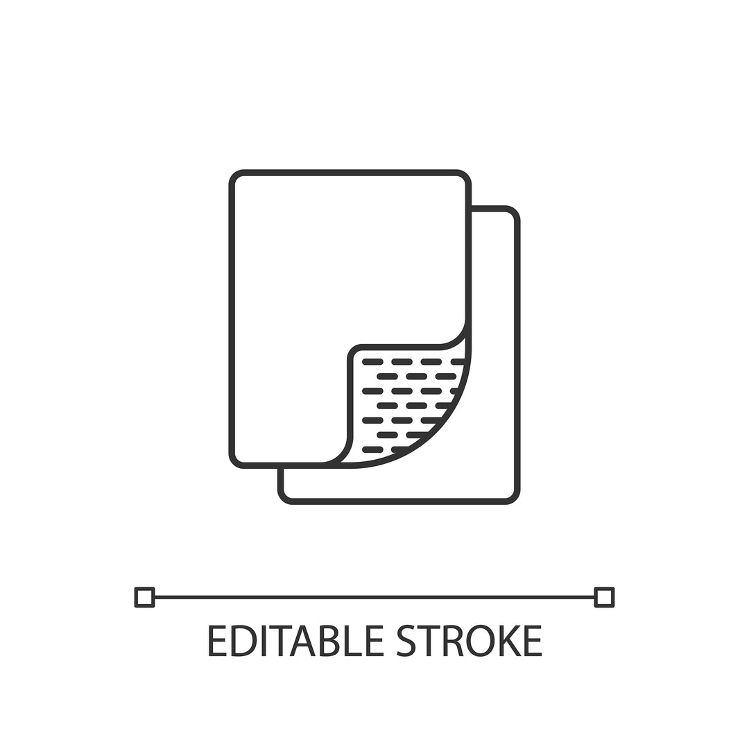 Energy efficiency linear icons set