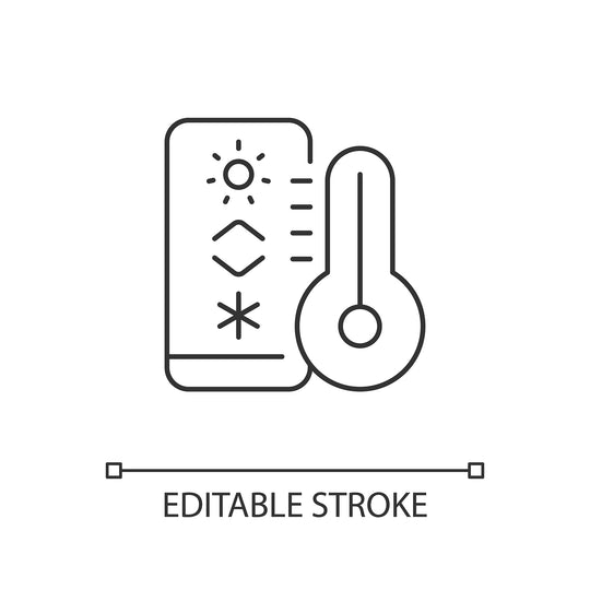 Energy efficiency linear icons set