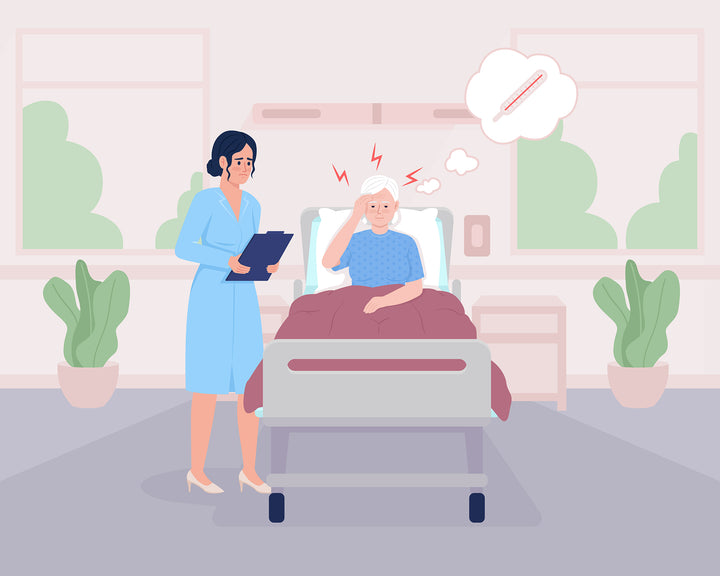 Patients examination in hospital flat color vector illustrations set