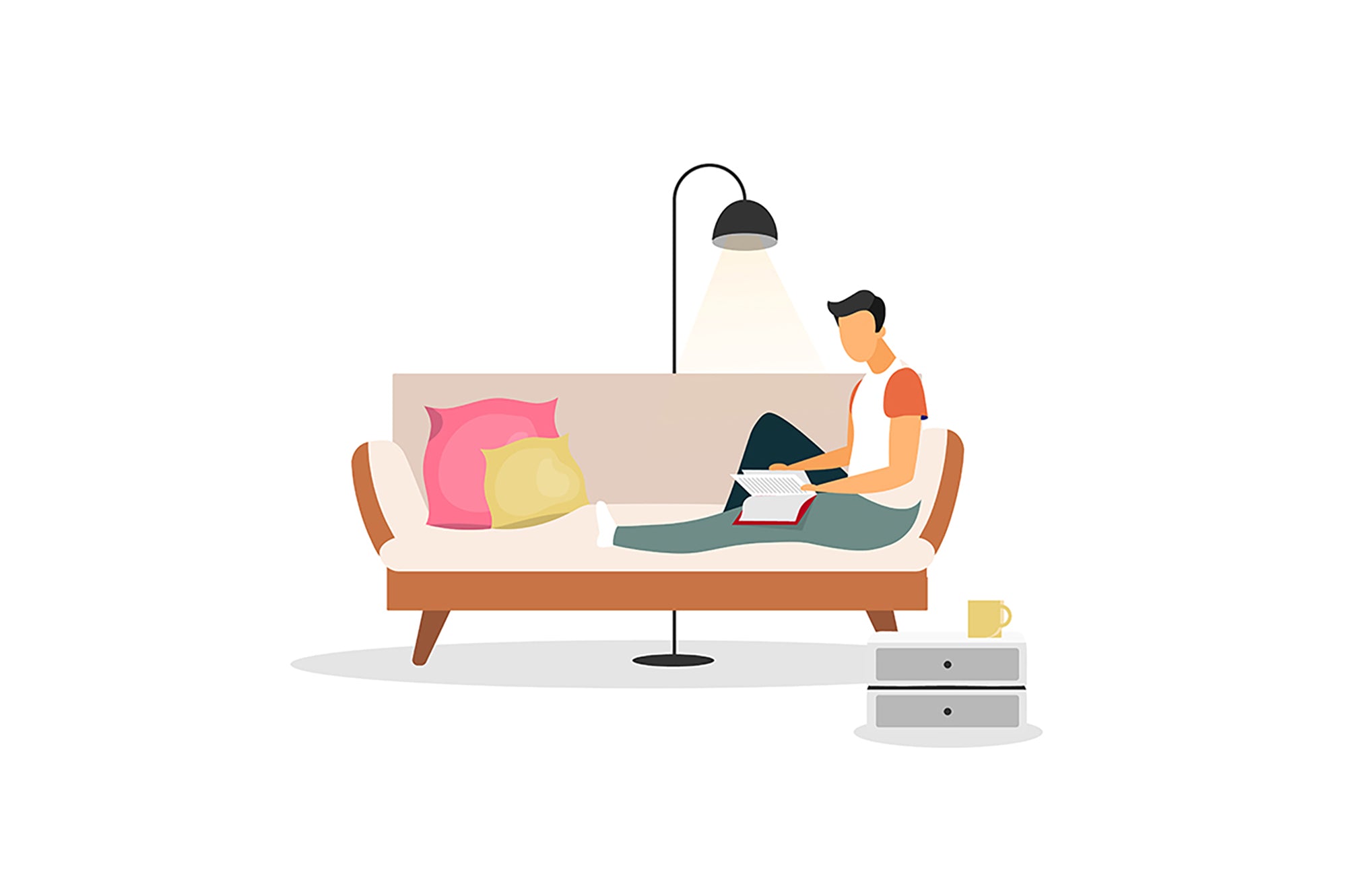 Time management flat vector illustrations set