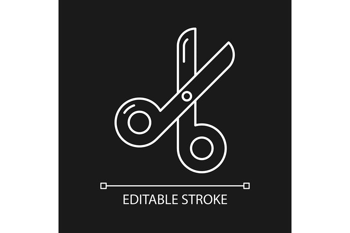 School supplies linear icons set