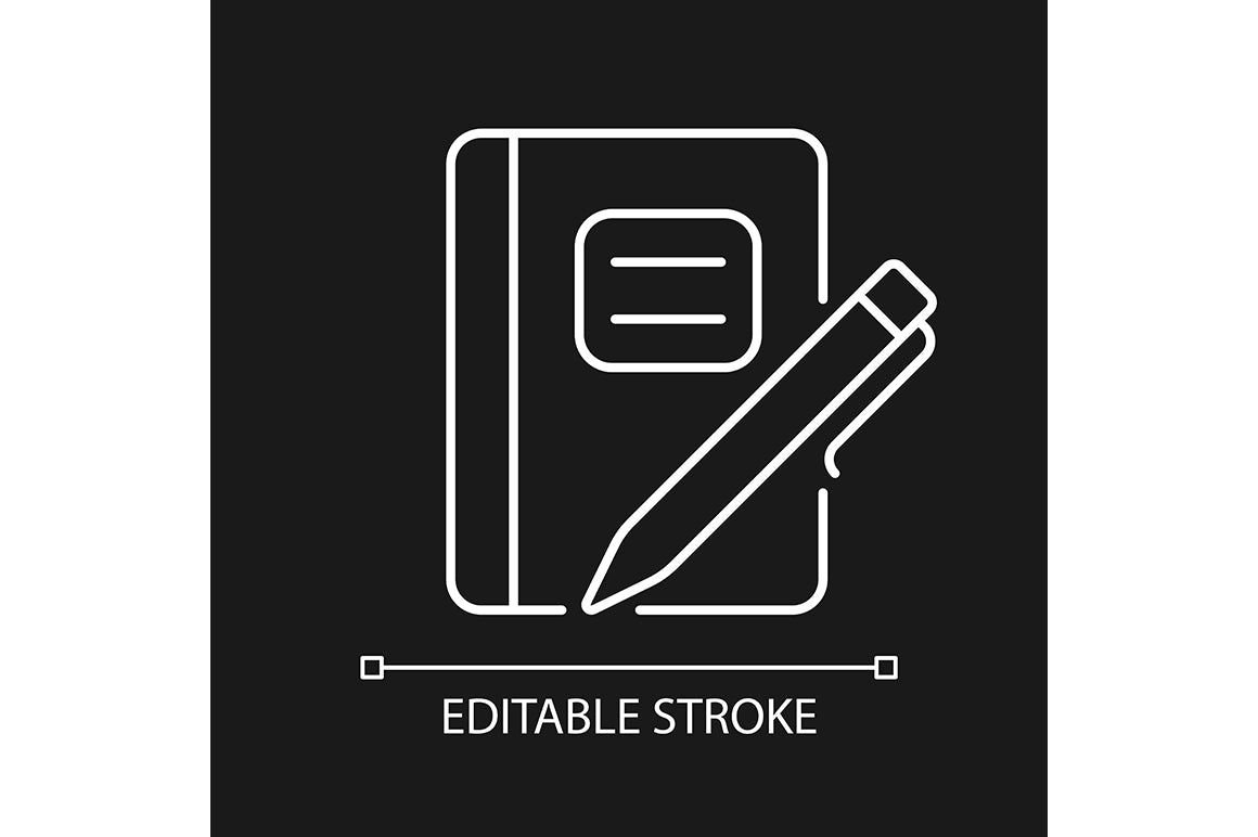 School supplies linear icons set