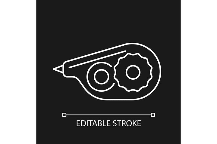 School supplies linear icons set