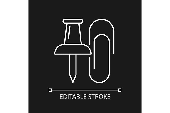School supplies linear icons set