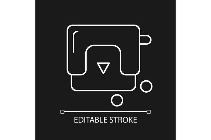 School supplies linear icons set