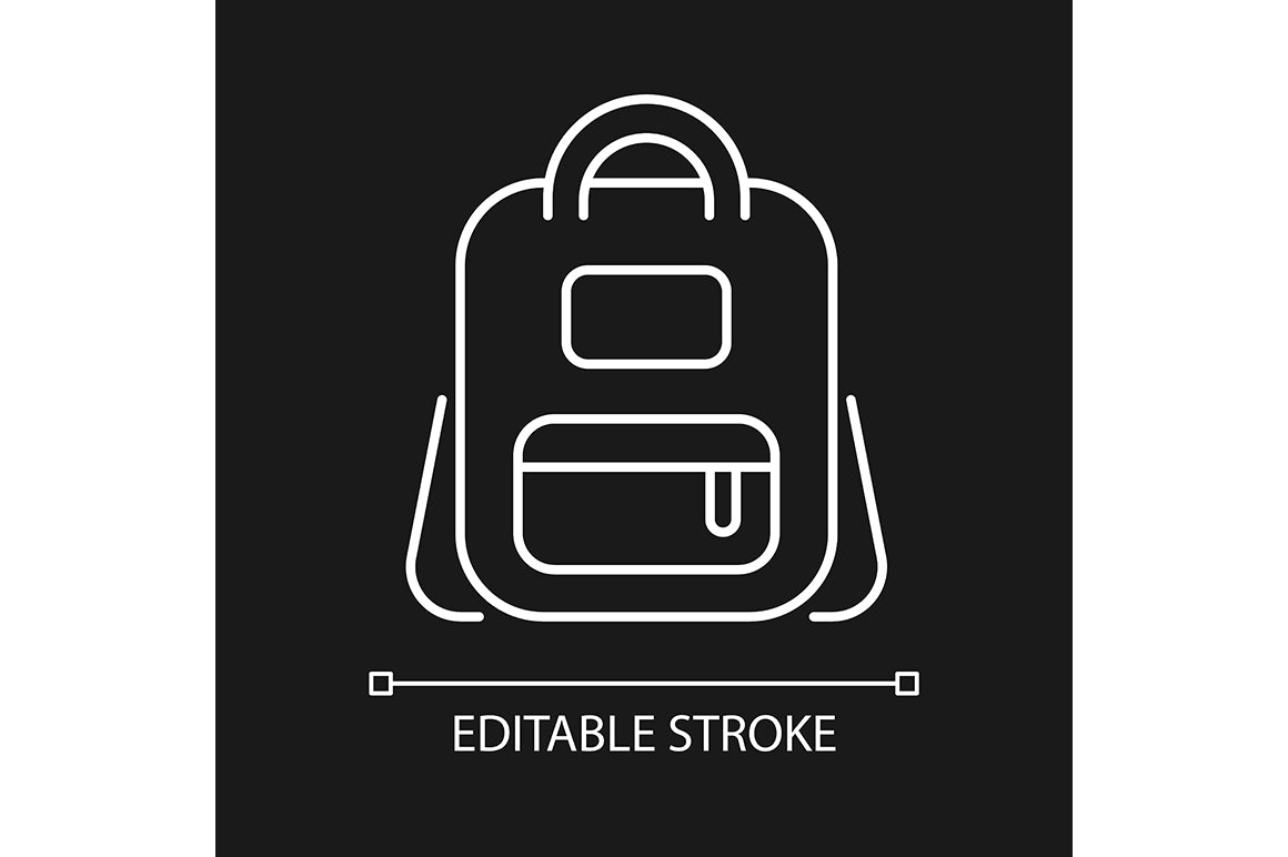 School supplies linear icons set