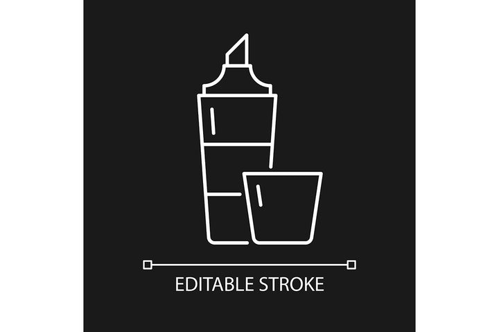 School supplies linear icons set