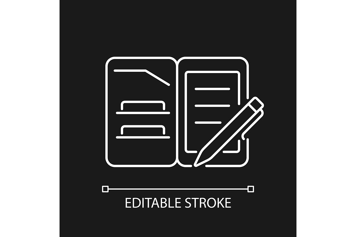 School supplies linear icons set