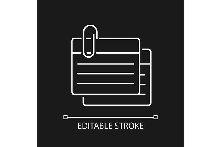 School supplies linear icons set