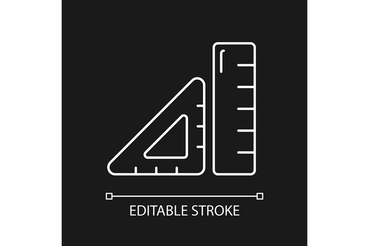 School supplies linear icons set
