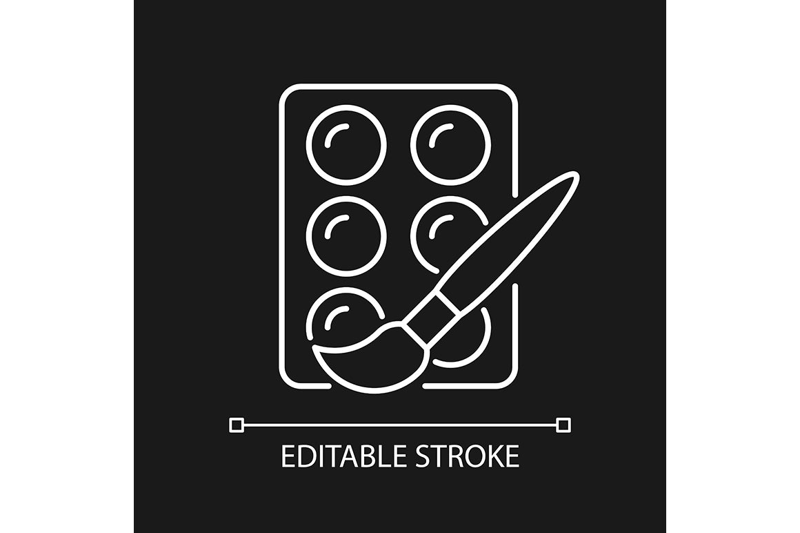 School supplies linear icons set