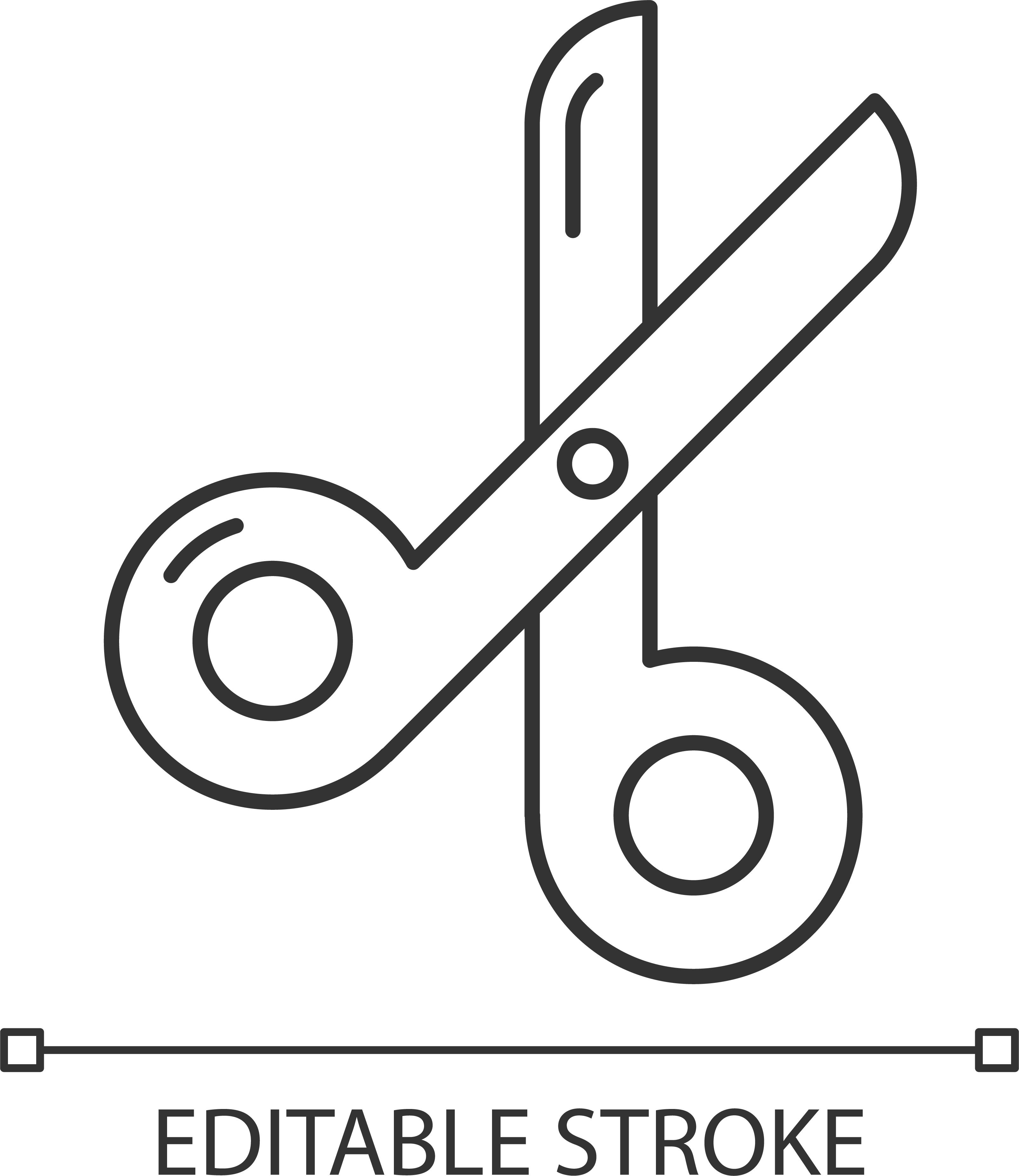 School supplies linear icons set