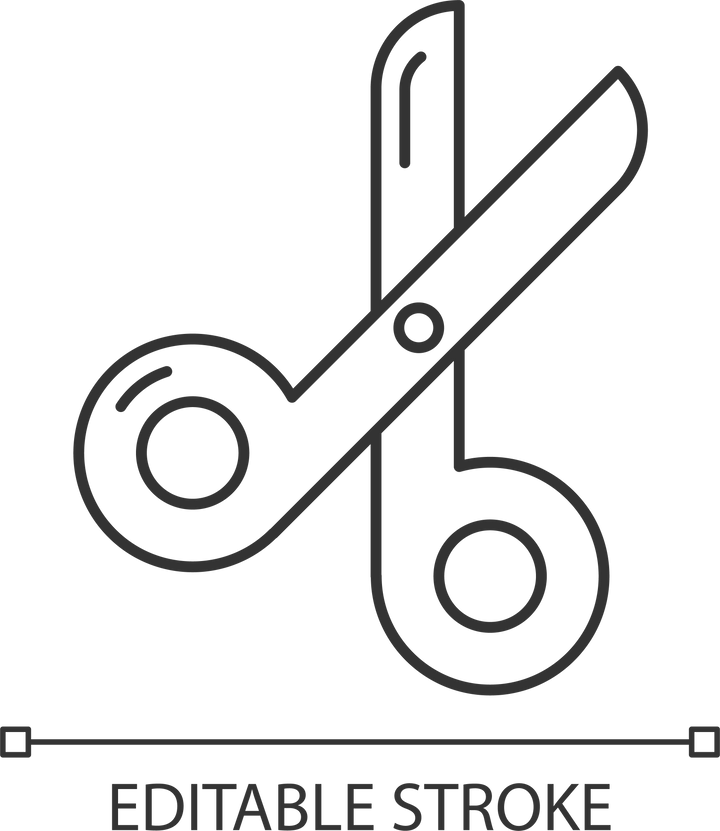 School supplies linear icons set