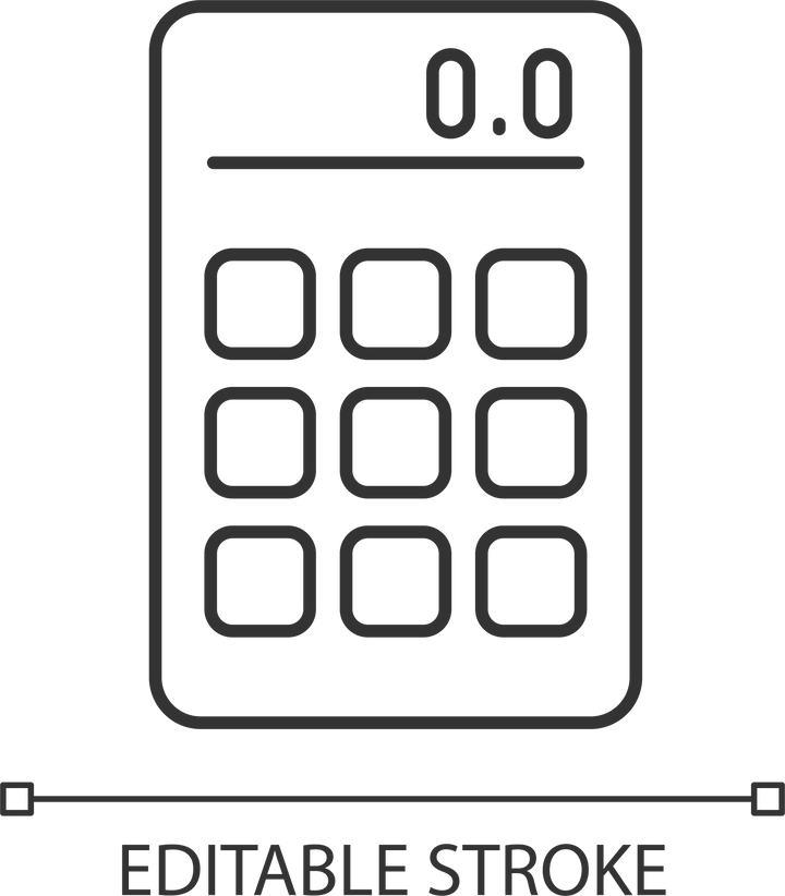 School supplies linear icons set