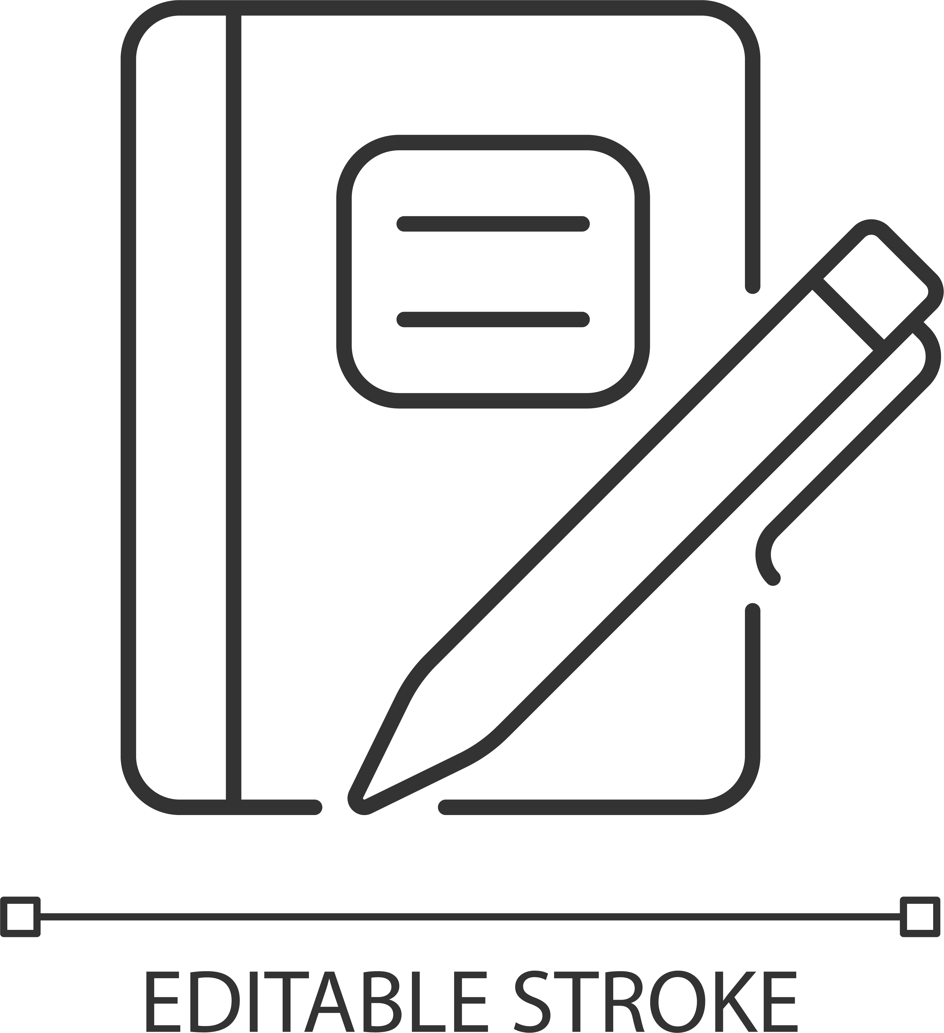School supplies linear icons set