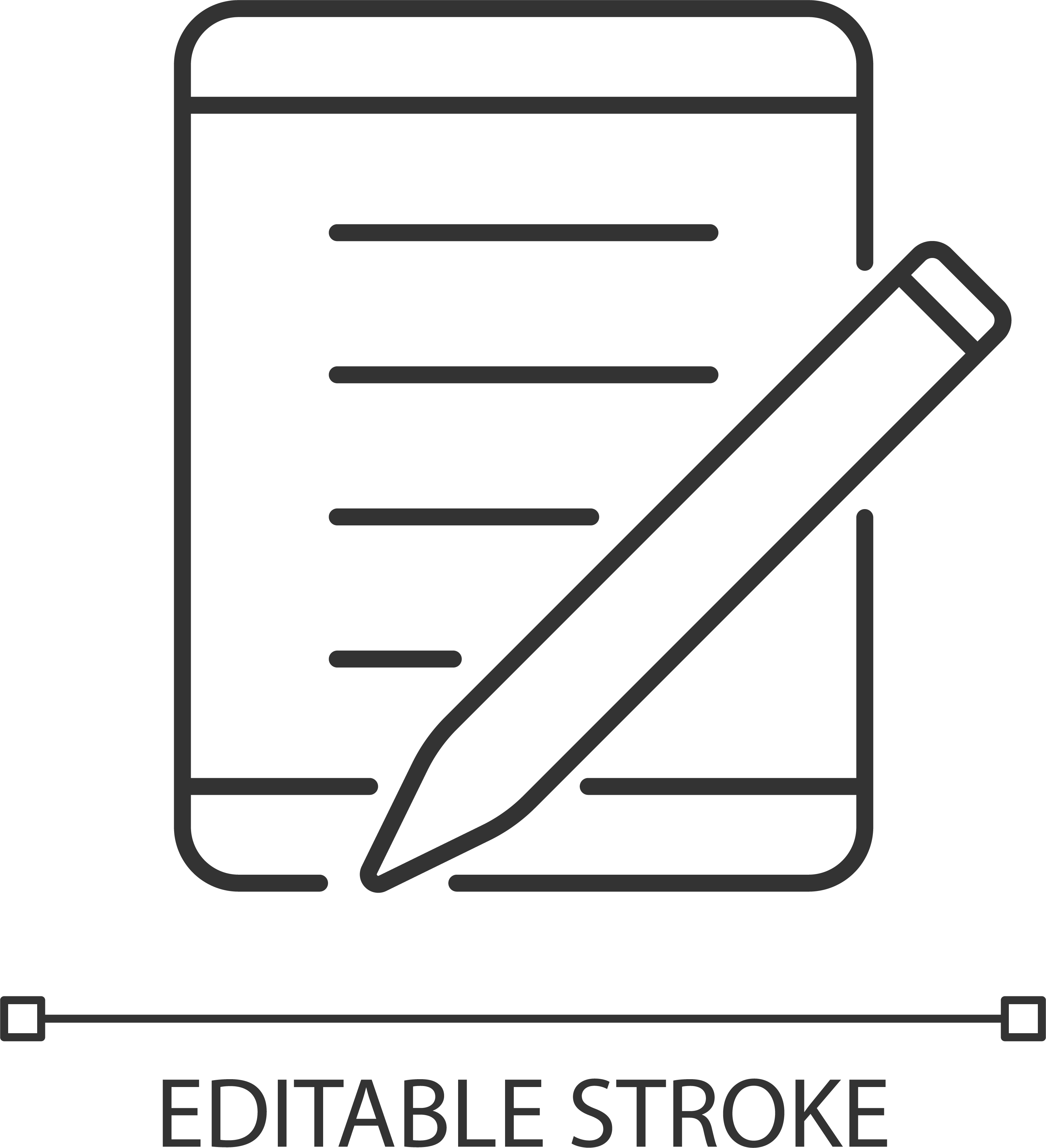 School supplies linear icons set