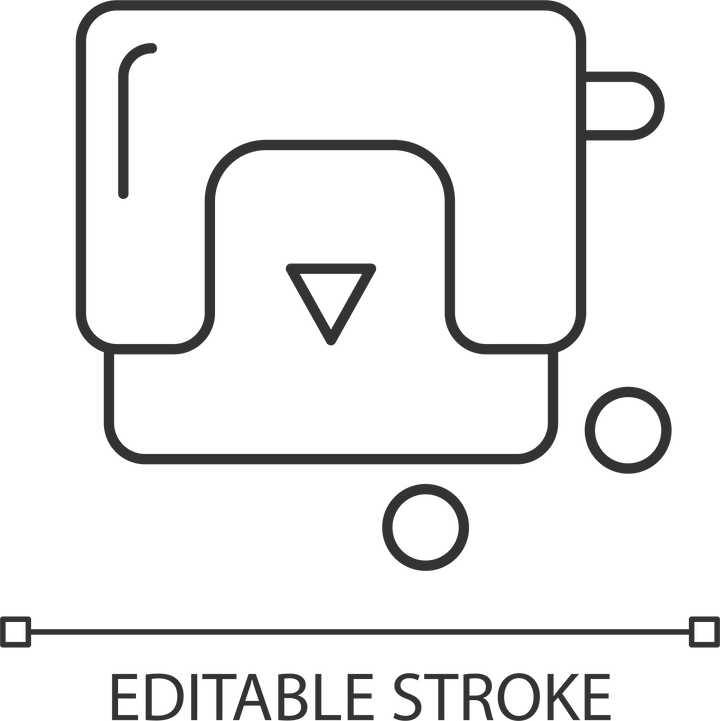 School supplies linear icons set