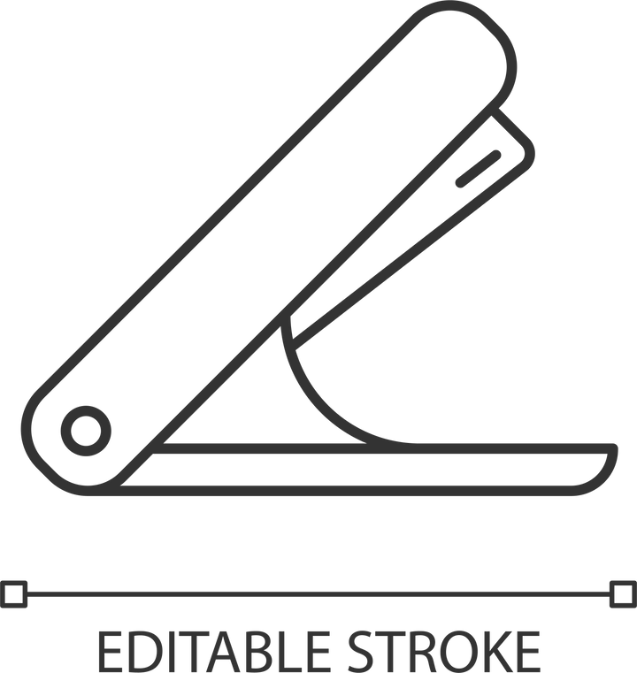 School supplies linear icons set