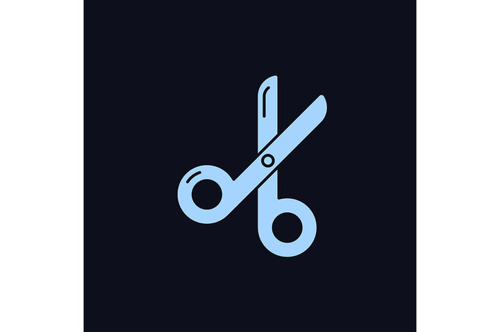 School supplies light and dark theme RGB color icons set