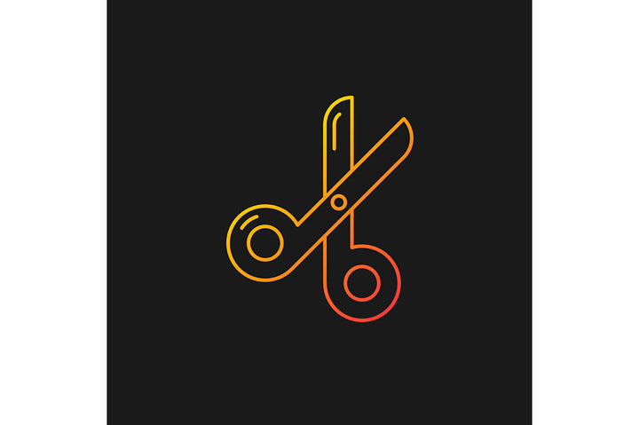 School supplies gradient icons set for dark and light mode
