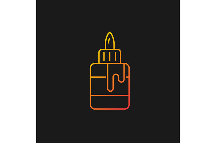 School supplies gradient icons set for dark and light mode