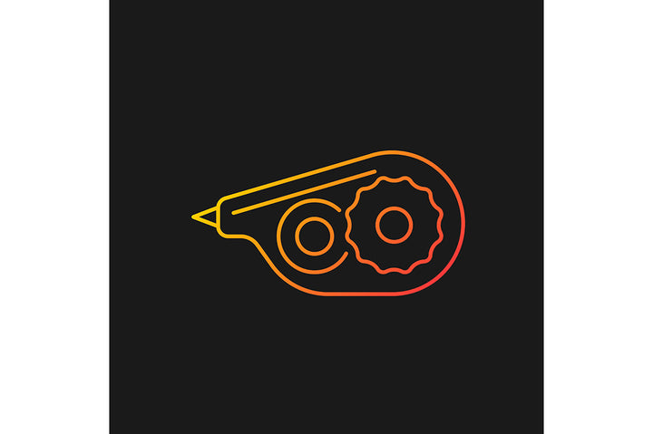 School supplies gradient icons set for dark and light mode