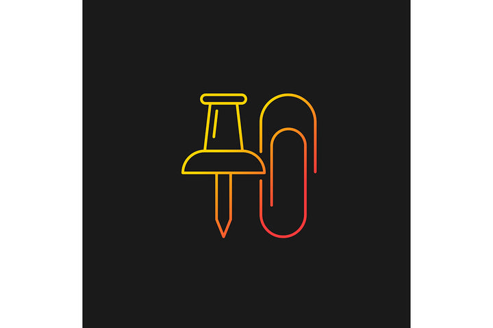 School supplies gradient icons set for dark and light mode