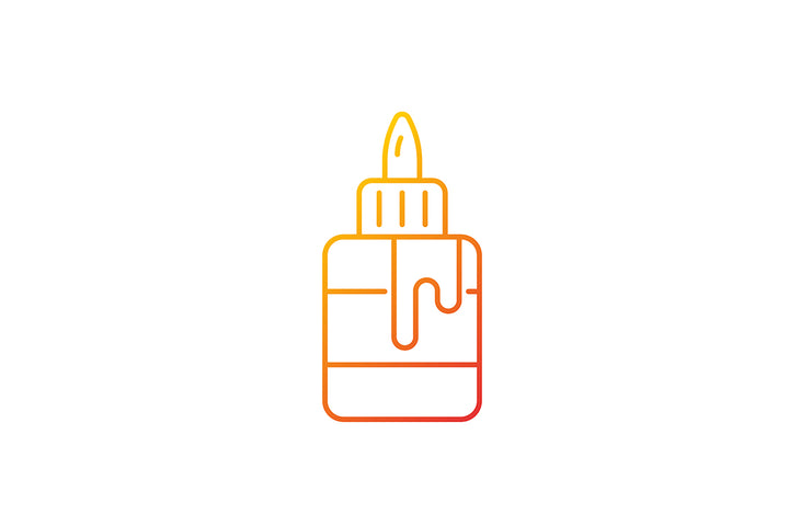 School supplies gradient icons set for dark and light mode