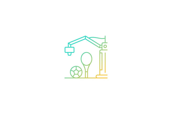 3d printing technology gradient icons set for dark and light mode