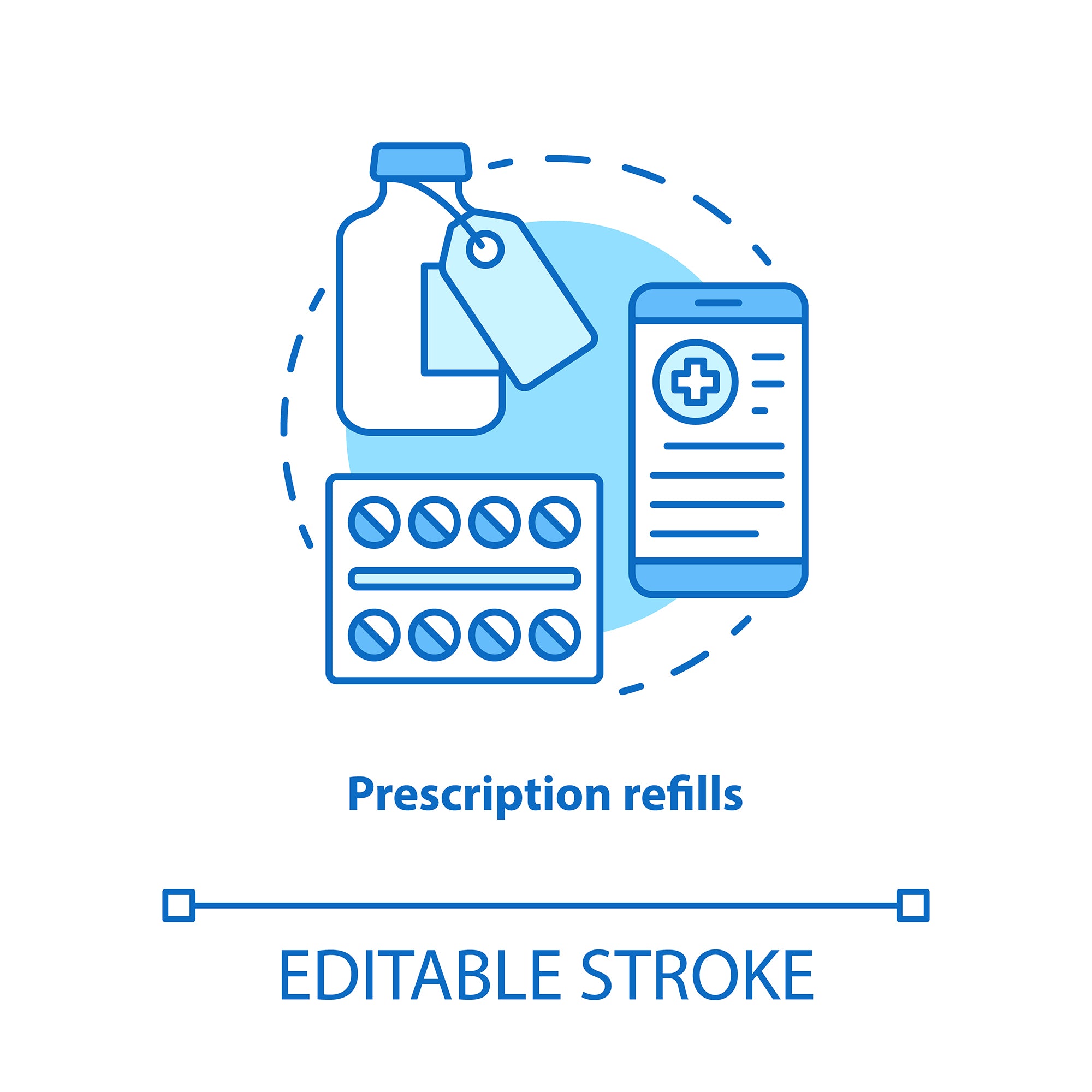 Pharmacy concept icons bundle